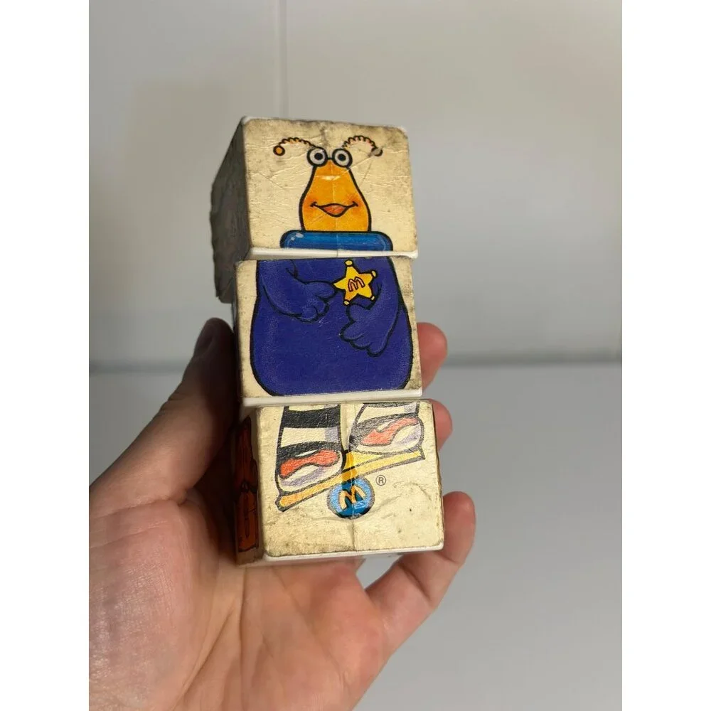 Vintage 1988 McDonald’s Grimace Puzzle‎ Cube – Happy Meal “Under 3” Toy 4.25